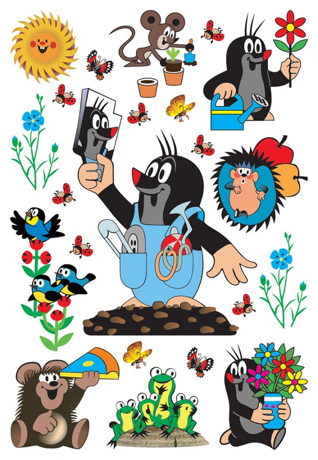 Nálepka na stenu DK-1727 Krtko a nohavice