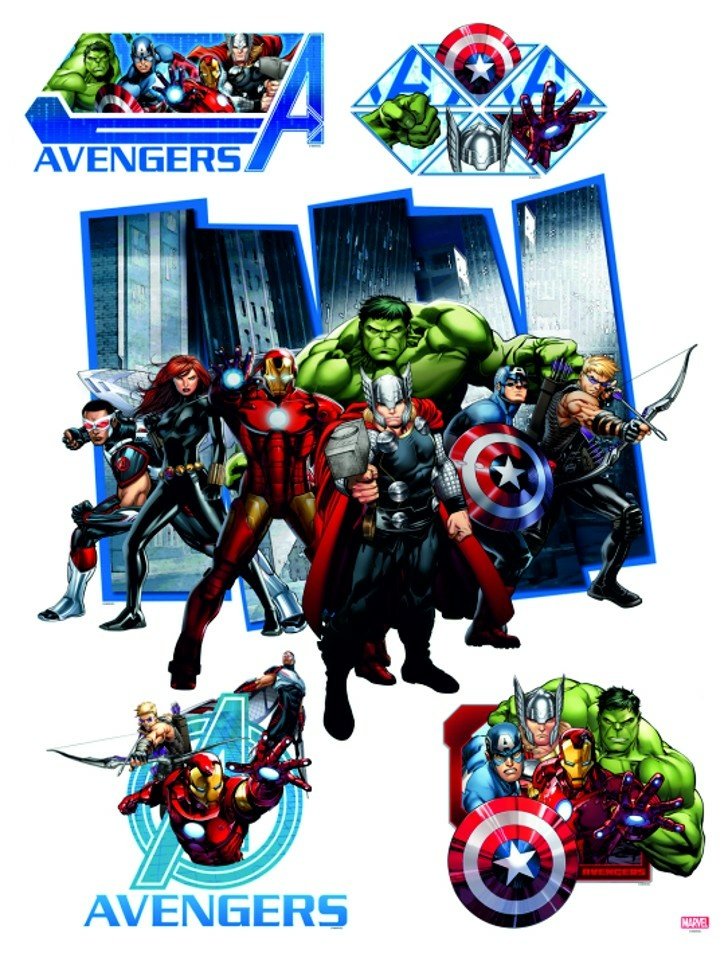 Nálepka na stenu DK-2313 Avengers