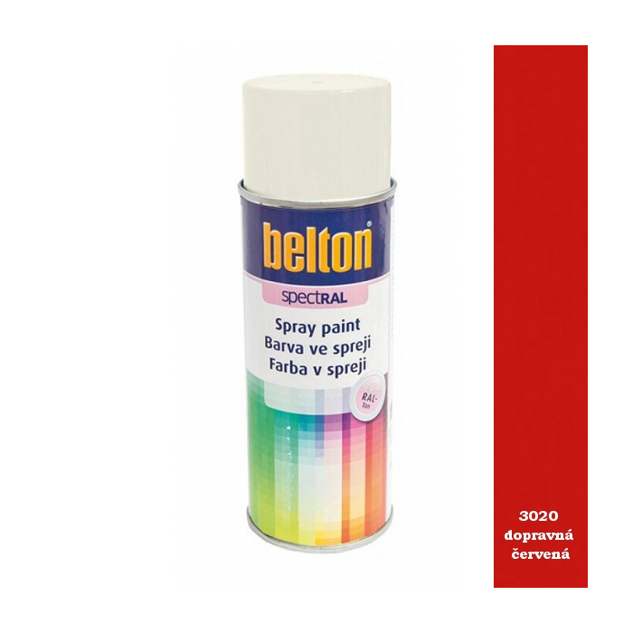 Spray Belton 400 ml RAL 3020 červená dopravná