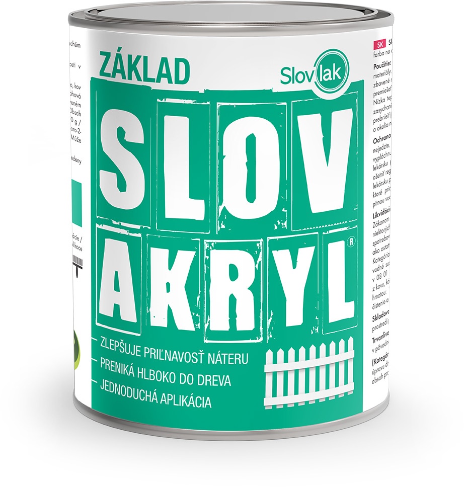 Slovakryl profi základ Biely 0100 0,75 KG