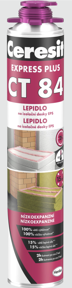CERESIT CT 84 EXPRESS PLUS PU lepidlo na lepenie EPS dosiek 850 ml