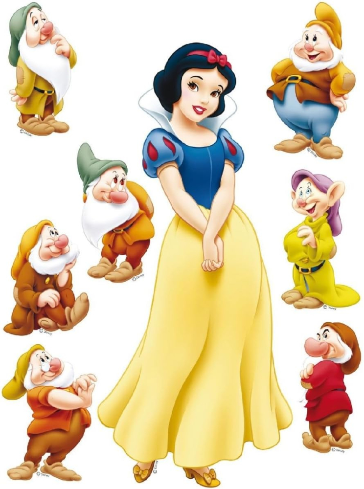 Nálepka na stenu DK-1756 Snehulienka a sedem trpaslíkov