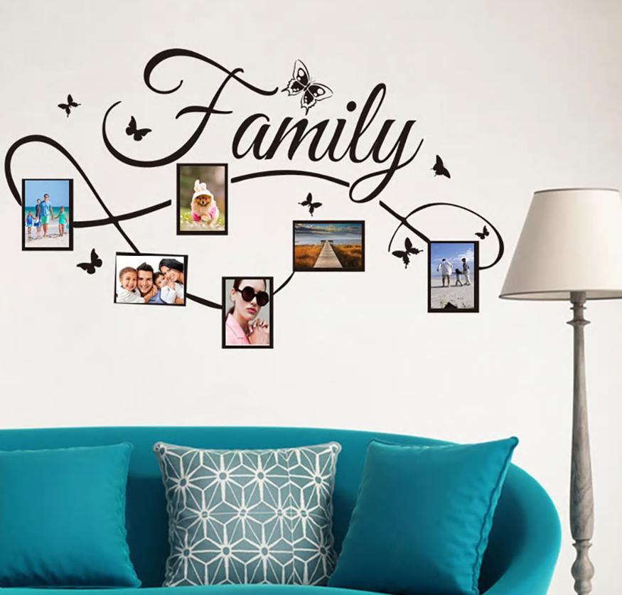 Nálepka na stenu Family foto