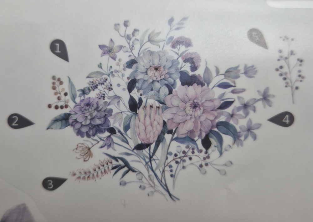 Nálepka na stenu Flowers Watercolor malé