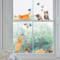 Nálepka na okno Mačky 64001