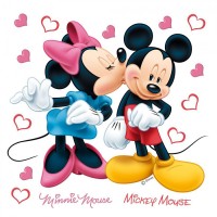 Nálepka na stenu 1085 Minnie a Mickey