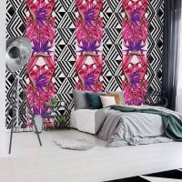 Luxusn fototapeta 11057 Modern Tropical Pattern Pink