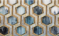 Luxusn fototapeta 13611 Gold Hexagon