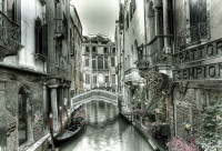 Luxusn fototapeta 1728 3D City Venice Canal Bridge Art