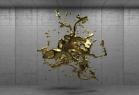 Luxusn fototapeta 2802 3D Molten Metal Gold Betn