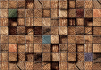 Luxusn fototapeta 3163 3D Wood Blocks Texture Brown