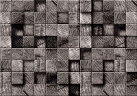 Luxusn fototapeta 3164 3D Wood Blocks Texture Black