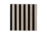 Akustick panel ierny podklad / lamely dub sonoma 270x30 cm