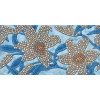 PVC panel Mozaika kvety modré