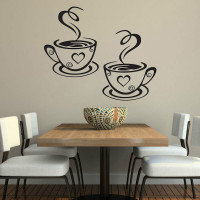 Nálepka na stenu Double Coffee
