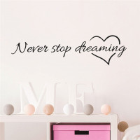 Nálepka na stenu Never stop dreaming