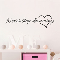 Nlepka na stenu Never stop dreaming