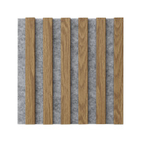 D�ev�n� obklad 3D lamely 30x30 cm �ed� podklad / lamely dub sonoma