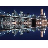 Fototapeta 0699 Brooklyn Bridge blue night