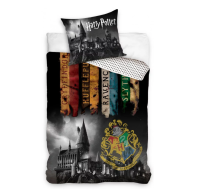 Posten oblieky Harry Potter Fakulty ierno-biele