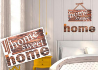 Nlepka na stenu Home Sweet Home hned