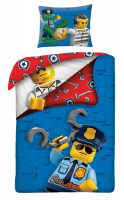 Posteľné obliečky Lego City Polícia Blue