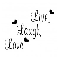 Nálepka na stenu Live, Laugh, Love