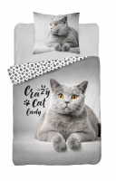 Posteľné obliečky Mačka sivá