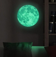 Nálepka na stenu svietiaci Mesiac ve¾ký