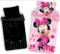 Posteľné obliečky Minnie Mouse svietiace v tme