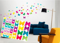 Nálepka na stenu DS-E29 Motýle farebné
