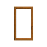 Okno plastov EKOSUN 6 biele/zl. dub, OS1A 60x90 P, dvojsklo, 6kom/81mm (vr. kuky)
