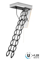 Podkrovn schody OMAN FLEX TERMO METAL BOX 120X70 H290 FSC TSS30139