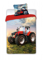Posteľné obliečky Traktor červený II