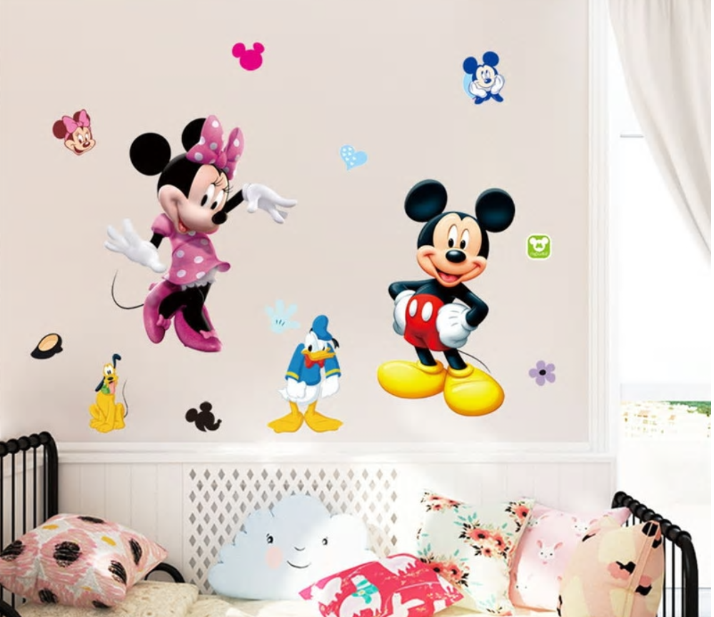 Nálepka na stenu Mickey a Minnie Mouse