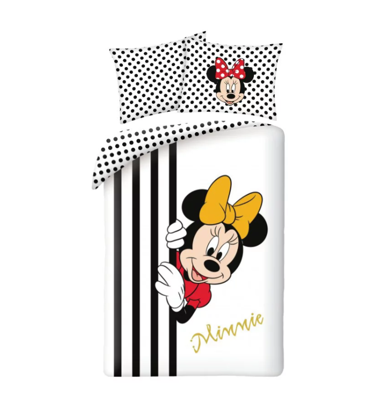 Posteľné obliečky Minnie Mouse Pásiky