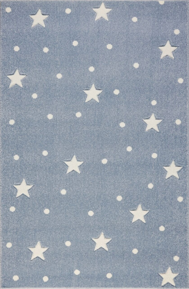 Koberec Heaven modro-sivý s hviezdičkami