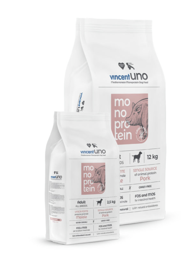 Vincent Uno Monoprotein Grain Free Pork 12 KG