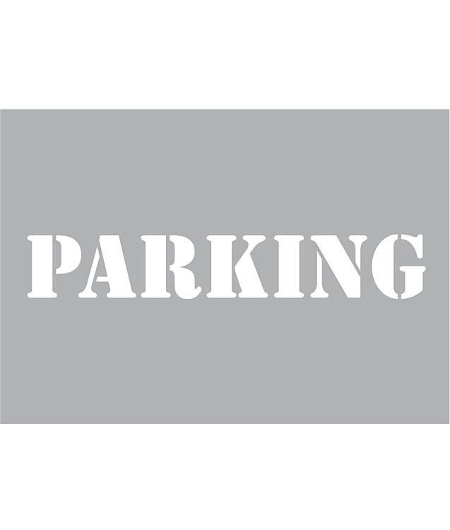 Šablóna na stenu nápis PARKING n