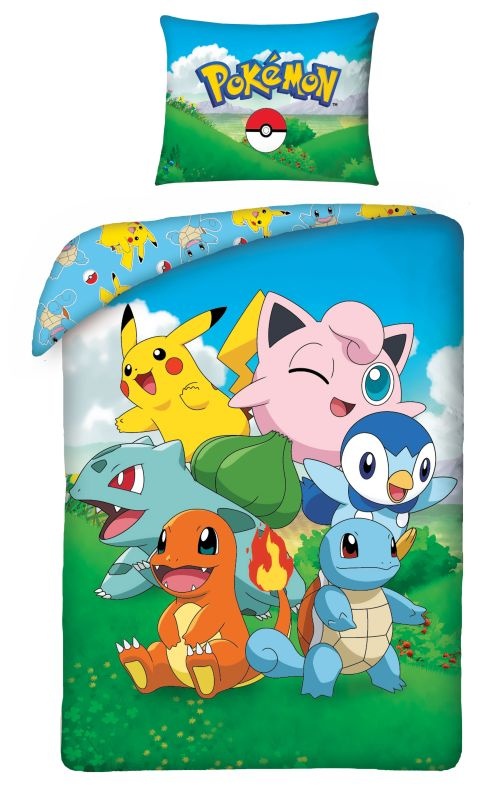 Posteľné obliečky Pokémoni na lúke