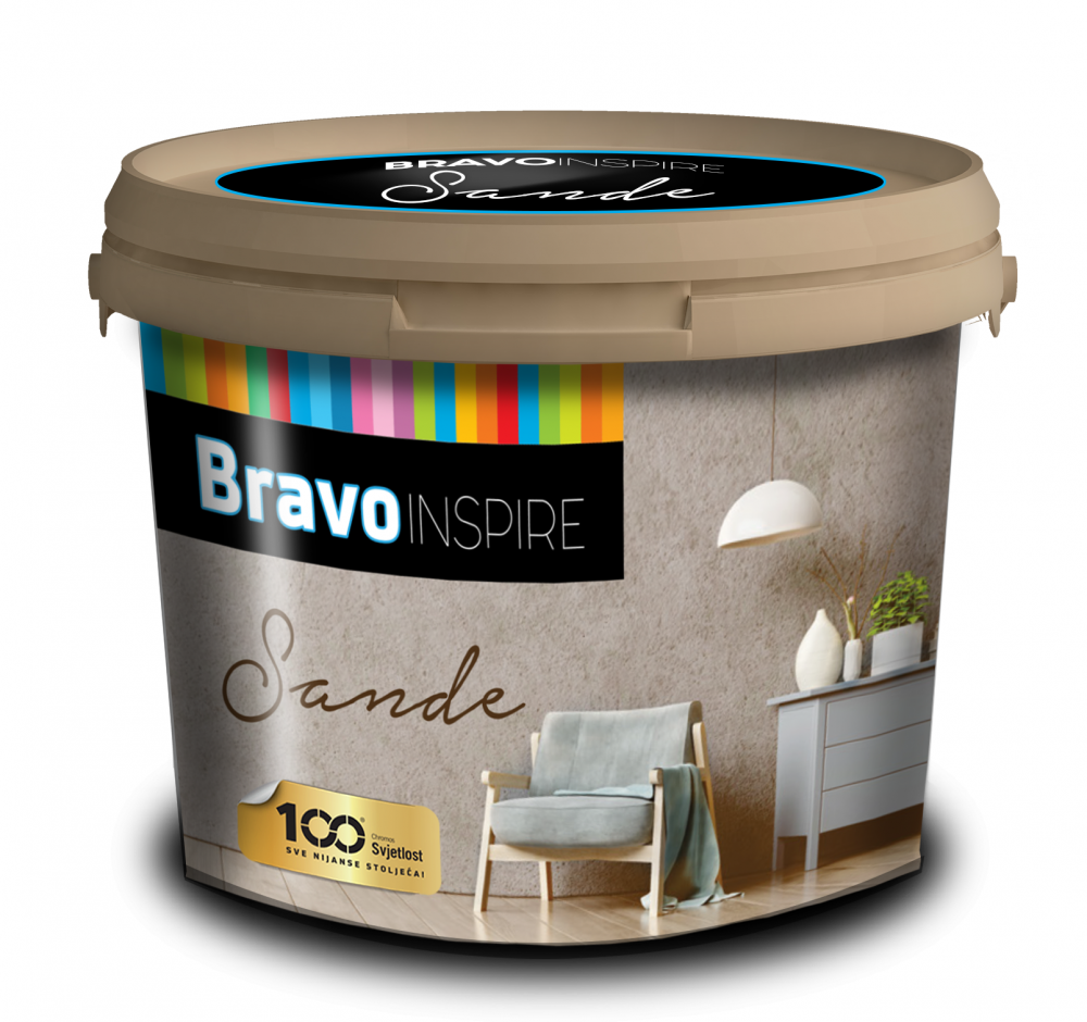 BRAVO INSPIRE SANDE - Dekoratívna farba do interiéru 1 L