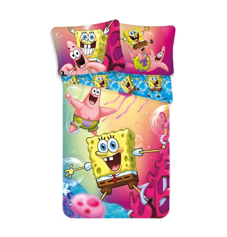 Posteľné obliečky Sponge Bob pink